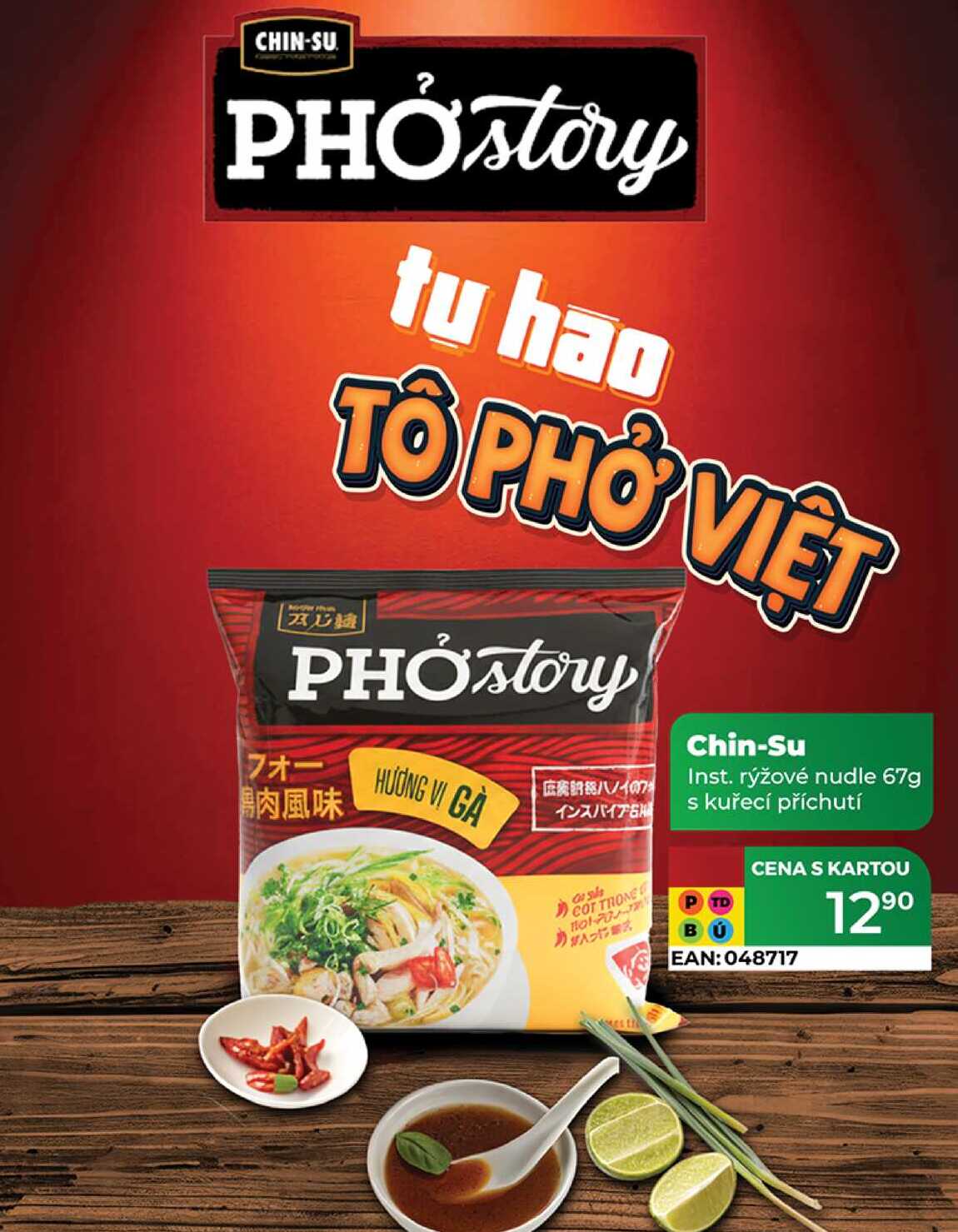 Chin-Su Inst. rýžové nudle 67g s kuřecí příchutí