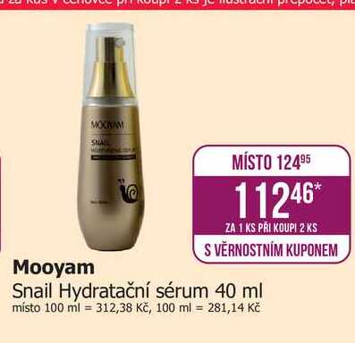Mooyam Snail Hydratační sérum 40 ml