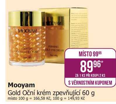 Mooyam Oční krém zpevňující 60 g Teta drogerie