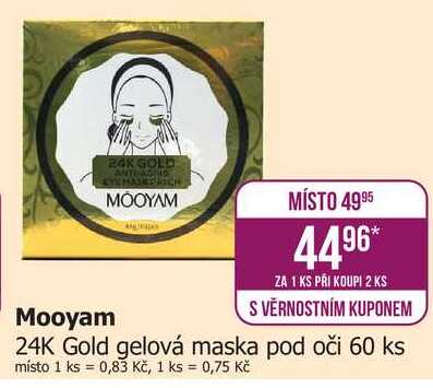 Mooyam Gold gelová maska pod oči 60 ks