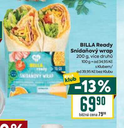 BILLA Ready Snídaňový wrap 200 g
