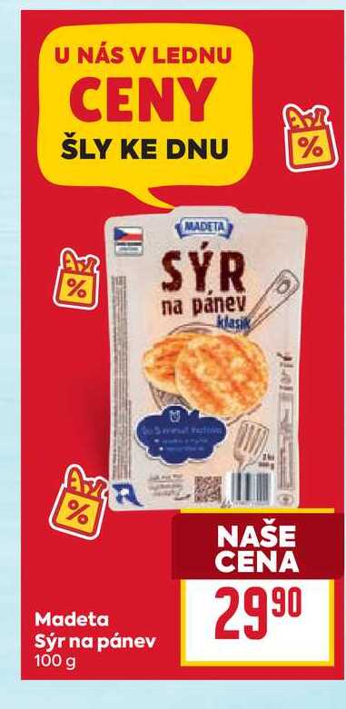 Madeta Sýr na pánev 100 g 
