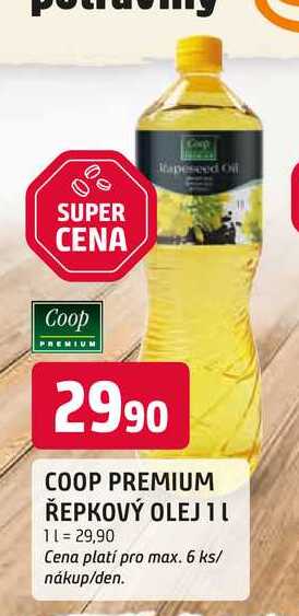 COOP PREMIUM ŘEPKOVÝ OLEJ 1L 
