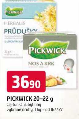 PICKWICK 20-22 g čaj funkční, bylinný