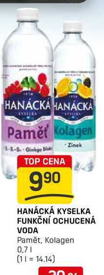 HANÁCKÁ KYSELKA FUNKČNÍ OCHUCENÁ VODA 0,7l