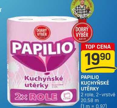 PAPILIO KUCHYŇSKÉ UTĚRKY 2 role, 2-vrstvé 20,58 m