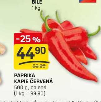 PAPRIKA KAPIE ČERVENÁ 500 g