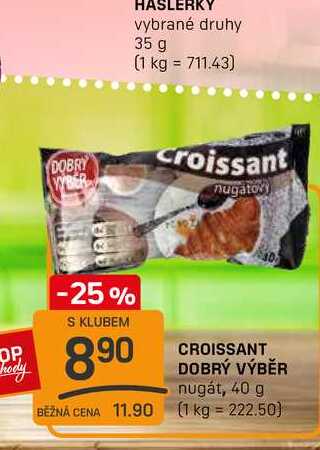 CROISSANT DOBRÝ VÝBĚR nugát, 40 g 