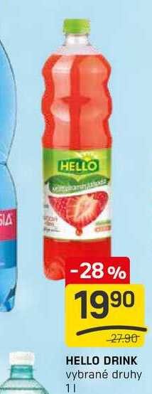 HELLO DRINK vybrané druhy 1l