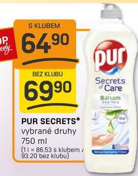 PUR SECRETS vybrané druhy 750 ml
