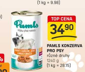 PAMLS KONZERVA PRO PSY různé druhy 1240 g