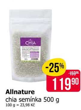 Allnature chia semínka 500 g 