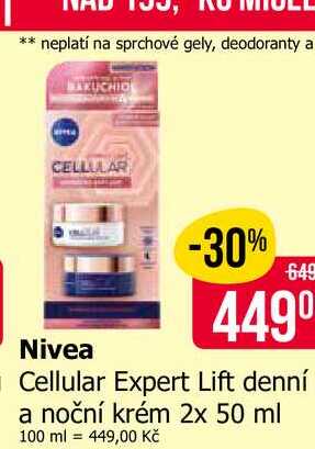 Nivea Cellular Expert Lift denní a noční krém 2x 50 ml