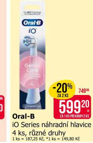 Oral-B iO Series náhradní hlavice 4 ks, různé druhy