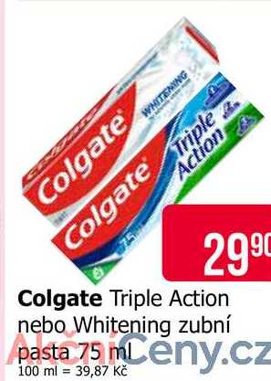 Colgate Triple Action nebo Whitening zubní pasta 75 ml 