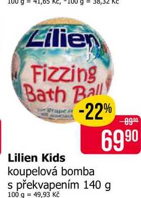 Lilien Kids koupelová bomba s překvapením 140 g 
