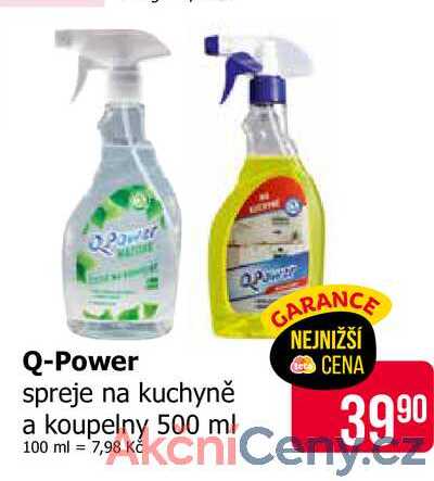 Q-Power spreje na kuchyně a koupelny 500 ml
