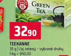 TEEKANNE 35 g čaj zelený vybrané druhy