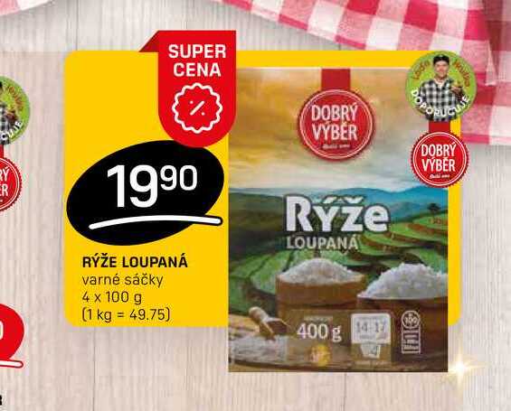 RÝŽE LOUPANÁ varné sáčky Rýže LOUPANÁ 4 x 100 g