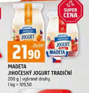 MADETA JIHOČESKÝ JOGURT TRADIČNÍ 200 g vybrané druhy
