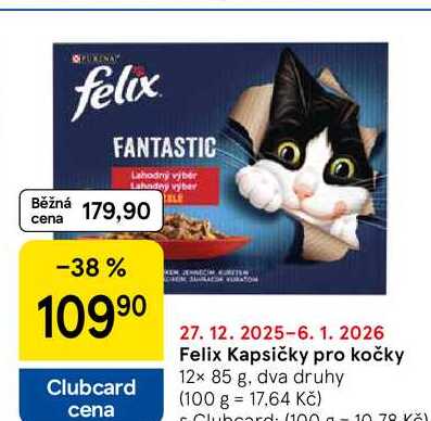 Felix Kapsičky pro kočky, 12x 85 g, dva druhy 