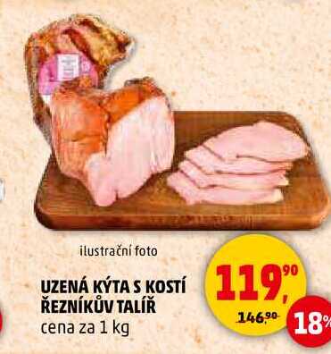 UZENÁ KÝTA S KOSTÍ ŘEZNÍKŮV TALÍŘ, 1 kg 