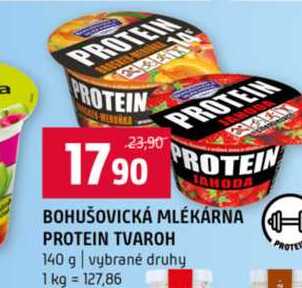 BOHUŠOVICKÁ MLÉKÁRNA PROTEIN TVAROH 140 g vybrané druhy