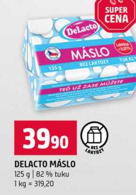 DELACTO MÁSLO 125 g 82% tuku v akci