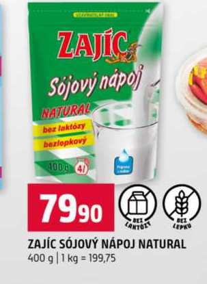 ZAJÍC SÓJOVÝ NÁPOJ NATURAL 400 g