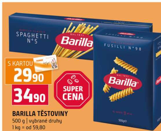 BARILLA TĚSTOVINY 500 g vybrané druhy