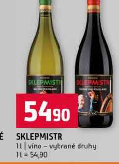 SKLEPMISTR 1l víno vybrané druhy