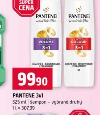 PANTENE 3v1 325 ml šampon vybrané druhy 