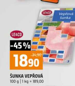 ŠUNKA VEPŘOVÁ 100 g 