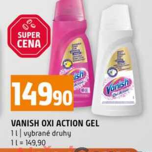 VANISH OXI ACTION GEL 1l vybrané druhy 