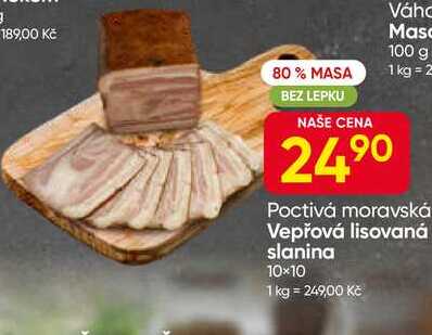 Poctivá moravská Vepřová lisovaná slanina 10×10