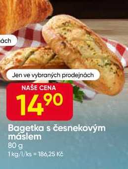 Bagetka s česnekovým máslem 80 g