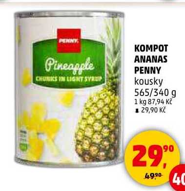 KOMPOT ANANAS PENNY, 565 g