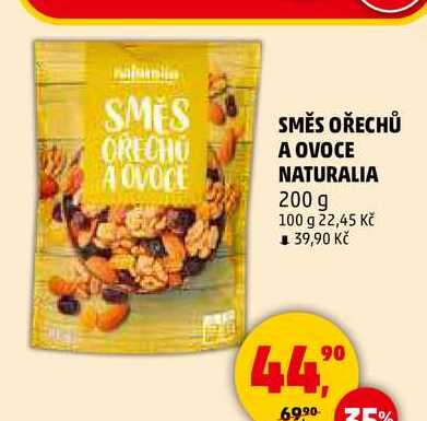 SMĚS OŘECHŮ A OVOCE NATURALIA, 200 g
