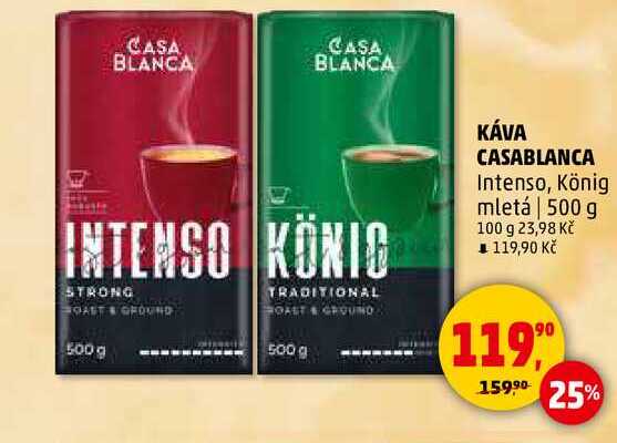 KÁVA CASABLANCA Intenso, 500 g  v akci