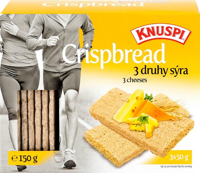 KNUSPI Křupavé plátky 3 druhy sýra