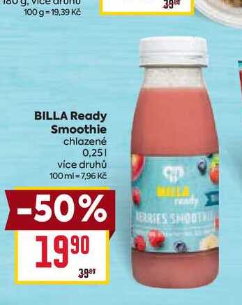 BILLA Ready Smoothie chlazené 0,25l