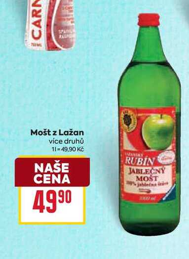 Mošt z Lažan více druhů 1l