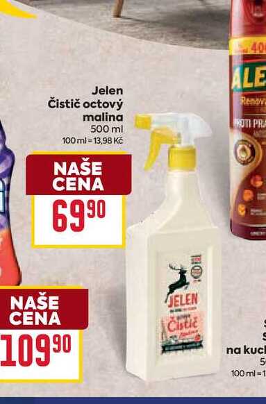 Jelen Čistič octový malina 500 ml