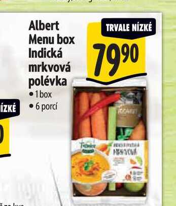 Albert Menu box Indická mrkvová polévka 1 box 