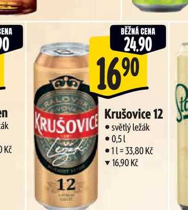  Krušovice 12  0,5 l 
