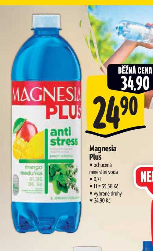    Magnesia Plus ochucená minerální voda 0,7 l