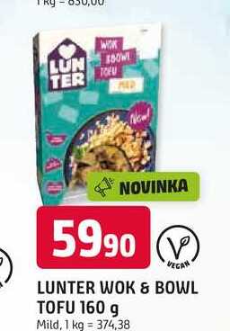 LUNTER WOK & BOWL TOFU 160 g