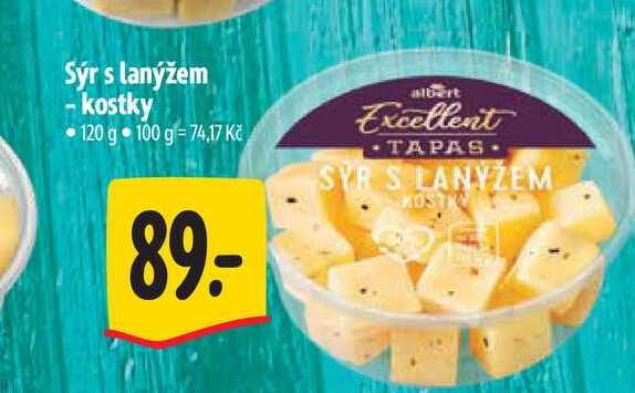 Sýr s lanýžem kostky 120 g 