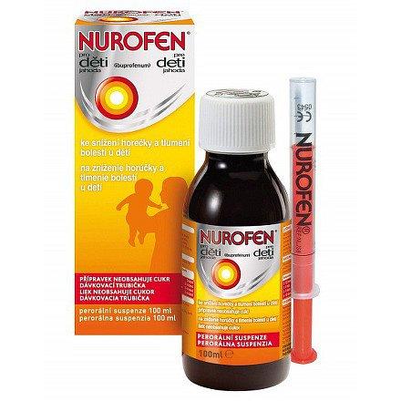 Nurofen pro děti jahoda 20mg/ml 100 ml perorální suspenze