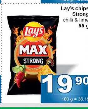 Lay's chips Strong chilli & lime 55 g